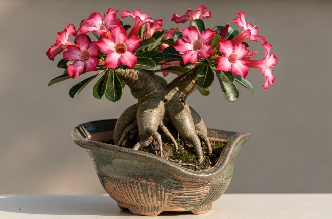 Adenium obesum - Róża pustyni: Gdy posąg uczy się kwitnąć