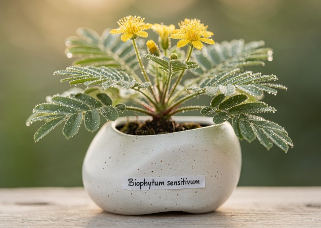 Biophytum sensitivum - Biophytum: miniaturowa dłoń reagująca na dotyk