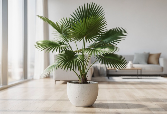 Livistona rotundifolia - Okrągła palma wachlarzowa: Tropikalna elegancja z doskonałymi pierścieniami