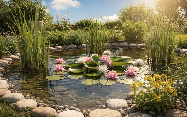 Rośliny wodne - Barwne skarby ogrodowego stawu